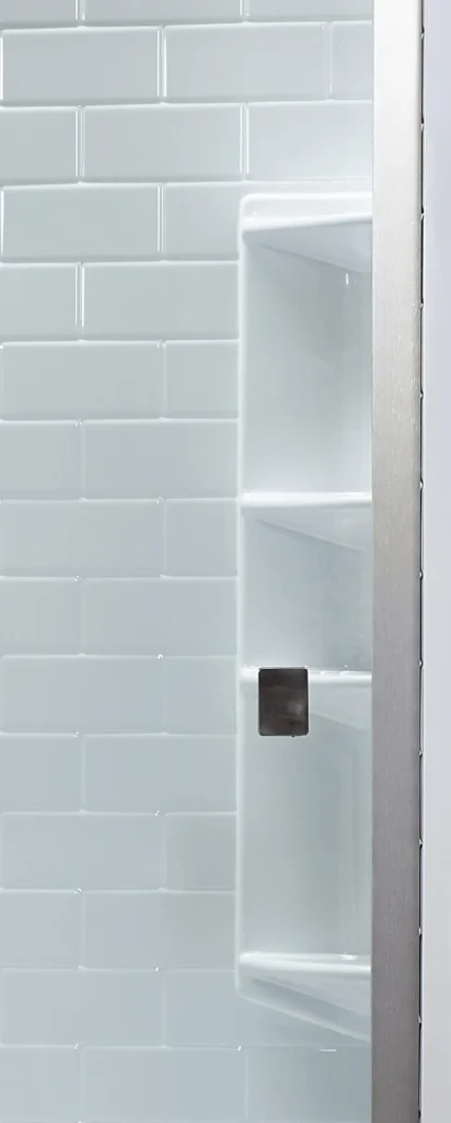 Corner shelves — Keep shower essentials within reach without crowding your space.