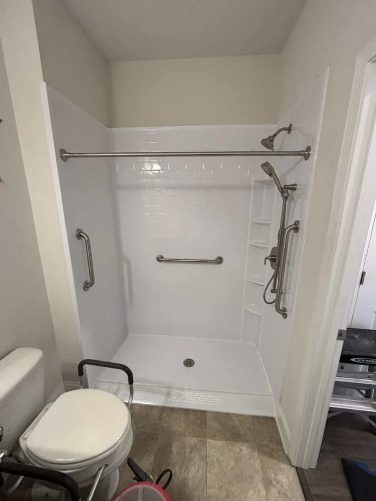 After Tub to Shower Conversion in Greenville, SC