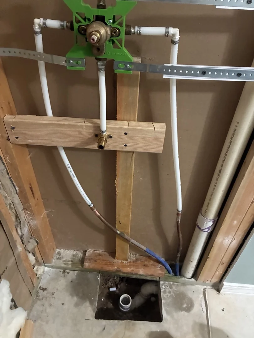 Demolition photo of a tub to shower conversion in Judsonia, AR