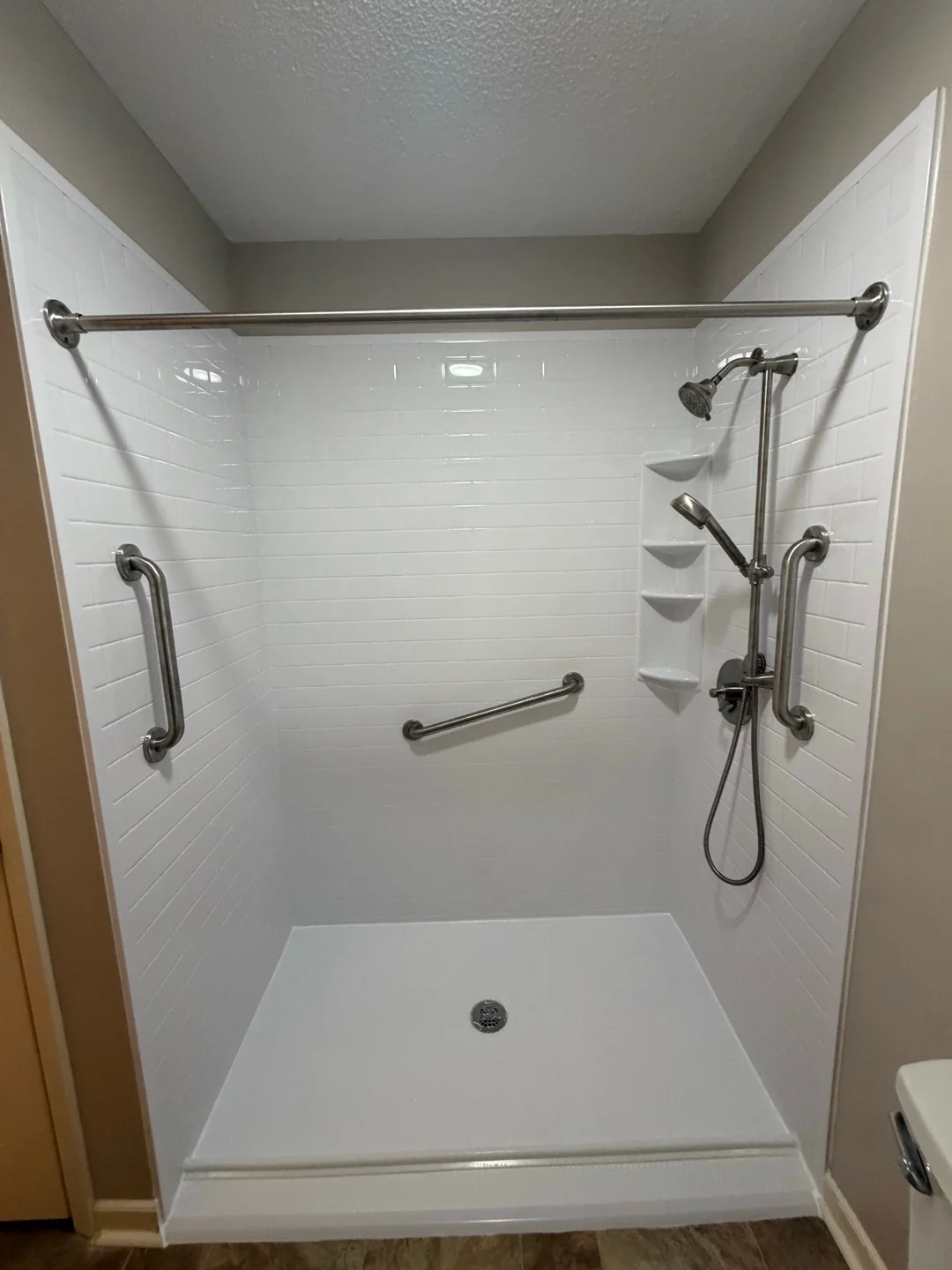 After photo of a tub to shower conversion in Pacolet, SC