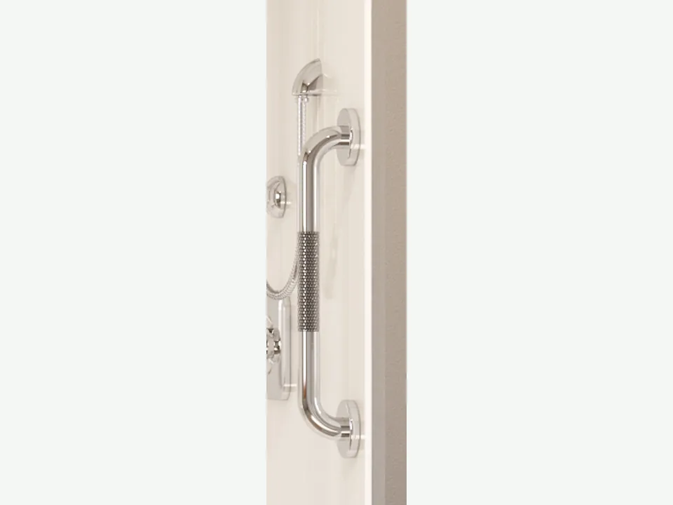 Vertical grab bar — Add a handhold where you enter or move around the shower.